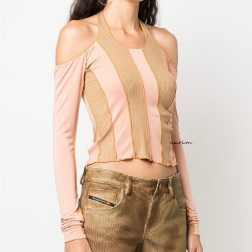 DIESEL | COLOR BLOCK HALTER NECK TOP
